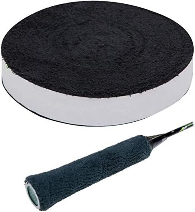 ITODA Badminton Tennis Racket Towel Hand Glue,Cotton Anti-Skid Sweat Tape Badminton Racket OverGrip Sweatband Tape Wraps (Black) - Image 1